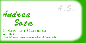 andrea sota business card